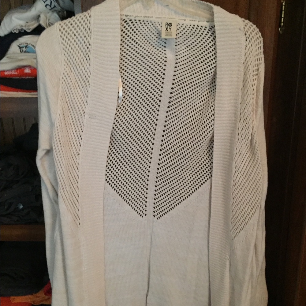 Cream colored Roxy cardigan